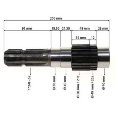 SKR4083 Wałek PTO Valtra/Valmet 205 , 305 , 405
365 , 465 , 565 , 665 30324300, V30324300