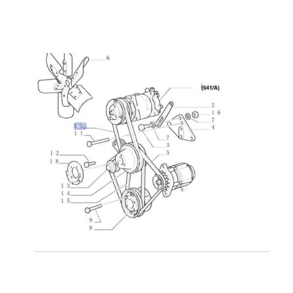 SUC1640 Pasek klinowy New Holland 4837096, 5186233