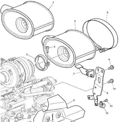 SPO3041 John Deere Schalldämpfer