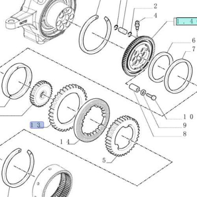 Przekładka hamuclowa case New Holland 5178813