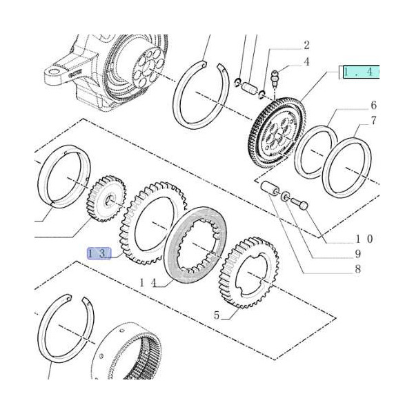 Przekładka hamuclowa case New Holland 5178813