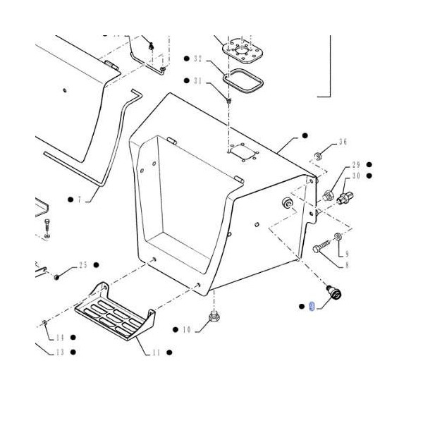 Oczko wziernik zbiornika oleju hydraulicznego Case New Holland 85801249