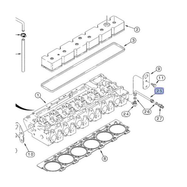 Rurka przewód olejowy Case Magnum 7110, 7120, 7130, 7140, 7150, MX J924589 3924589 87773042 76191698 75204988 71100823