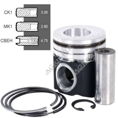 Tłok z pierścieniami Ford Fiat New Holland 87801148 87802365 87840301B 87801092 87801143 87840316