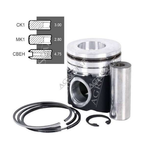 Tłok z pierścieniami Ford Fiat New Holland 87801148 87802365 87840301B 87801092 87801143 87840316