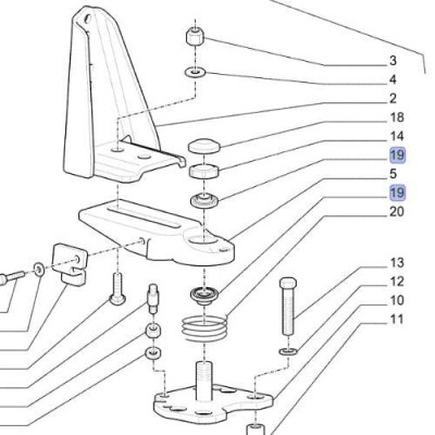 Łożysko piasty, uchwytu błotnika przedniego Case Maxxum, Puma 100 115 120 125 130 140 155 160 170 175 New Holland T6 Steyr PROFI