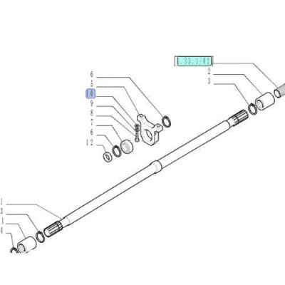 Podpora łożyska wału napędowego new holland td Case JX80 JX85 JX90 JX95 5110871 5156553