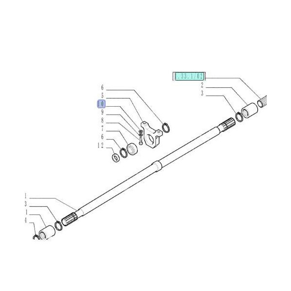 Podpora łożyska wału napędowego new holland td Case JX80 JX85 JX90 JX95 5110871 5156553