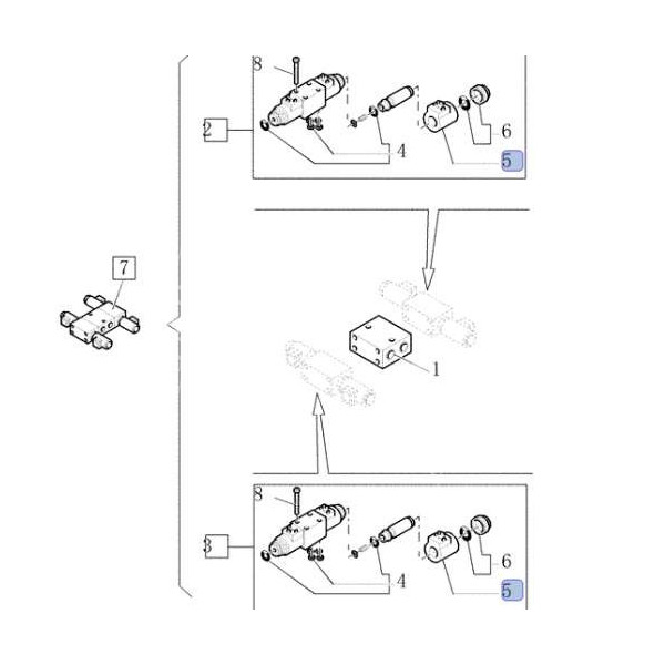 Cewka skrętu kół Case 695SM 695SR 695T New Holland B115B B115C LB90.B LB110.B LB115.B 85812015