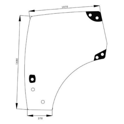 Szyba drzwi Case MXU Puma Maxxum New Holland T6 TS STEYR 87560786, 650S027357