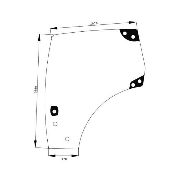 Szyba drzwi Case MXU Puma Maxxum New Holland T6 TS STEYR 87560786, 650S027357