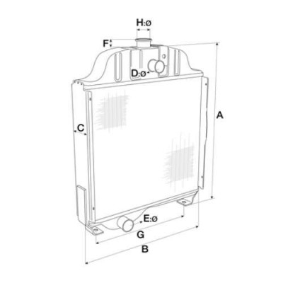 Chłodnica Wody Massey Ferguson 4225, 4235, 4240, 4245, 4255,   4325, 4335, 4345, 4355