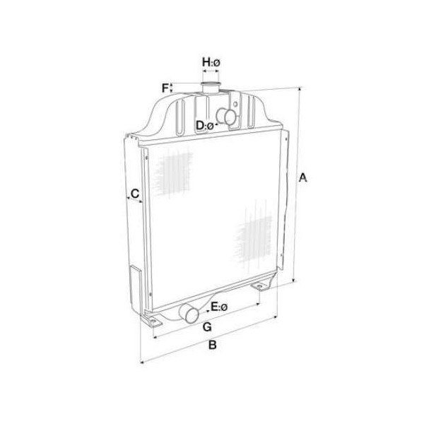 SUC1070 Chłodnica Wody New Holland , Fiat , Case