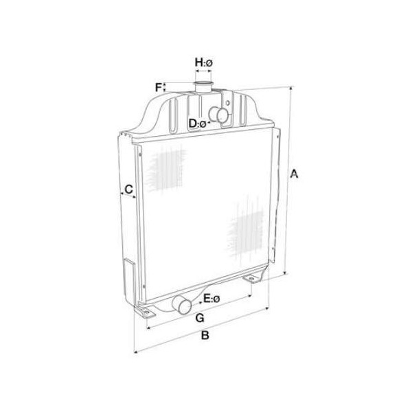 Chłodnica Wody New Holland TL100, TL80, TL90, TK100A, TK90 Case JX100, JX80U, JX90U , Ford , Fiat