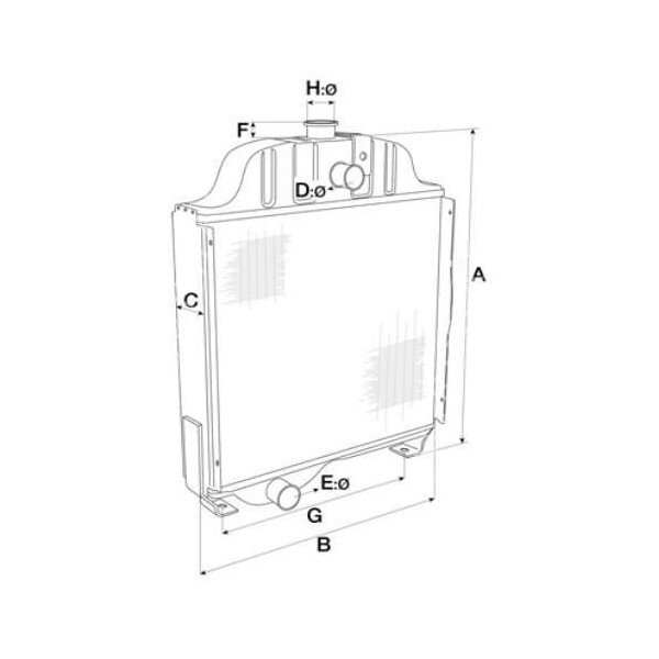 Chłodnica wody Case 743, 744, 844, 844S, 745S, 845, 3145498R92, 3145498R93, 3147851R93