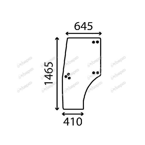 AKK2303 Szyba Drzwi Lewa Deutz Agroplus