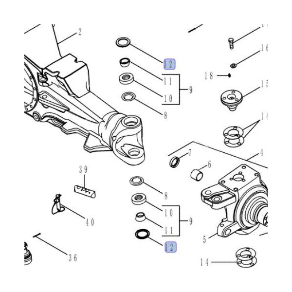 Uszczelniacz sworznia zwrotnicy Magnum 245856 87776076 80245856 281939A1 168067 070HH219