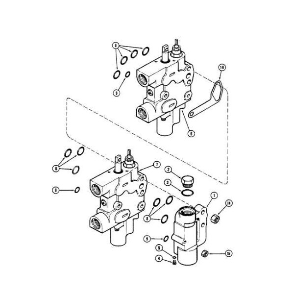 Oring sekcji rozdzielacza case magnum 7110, 7120, 7130, 7140, 7150, 7210, 7220, 7230, 7240, 7250, mx 277634, 238-6117