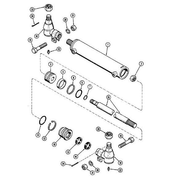 uszczelniacze siłownik kierowniczy Case magnum 7110 7120 7130 7140 7150 7210 7220 7230 7240 7250 128604A1