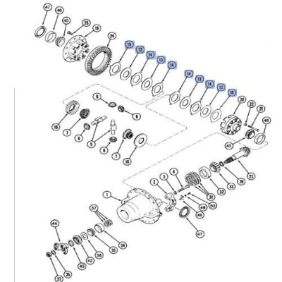 Sprzęgło dyferencjału tarcze Case Magnum 7120 7140 7150 7220 7240 7250 MX180 MX220 MX270