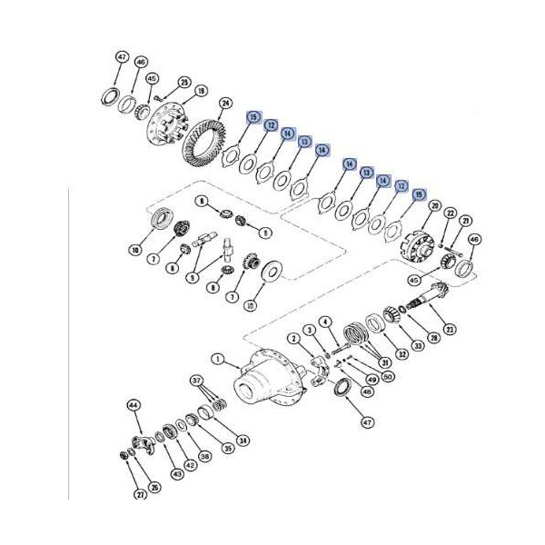 Zestaw tarcz układu różnicowego  dyferencjał 1968294C1 Case:
Magnum 7110,7120,7130,7140,7150,7210,7220,7230,7240,7250
MX180