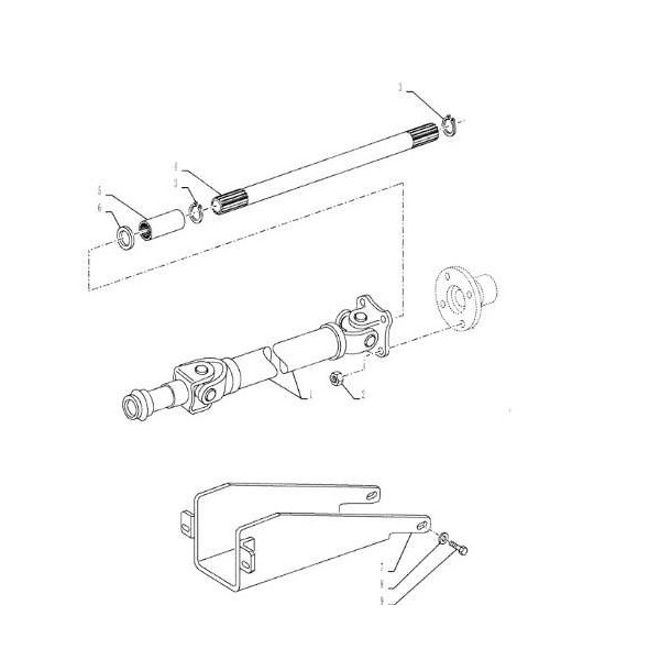 wał napędowy 47128419 case maxxum 115 new holland ts T6010, T6020, T6.120, T6.140, T6030, T6.150, T6040, TS100A, TS115A