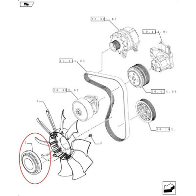 SUC2769 Wisco wentylatora Case Quantum New Holland TD5.80, TD5.85, TD5.90, TD5.95, TD5.105, TD5.115 Steyr Kompakt 47135805