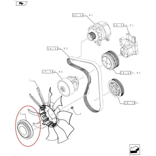 SUC2769 Wisco wentylatora Case Quantum New Holland TD5.80, TD5.85, TD5.90, TD5.95, TD5.105, TD5.115 Steyr Kompakt 47135805