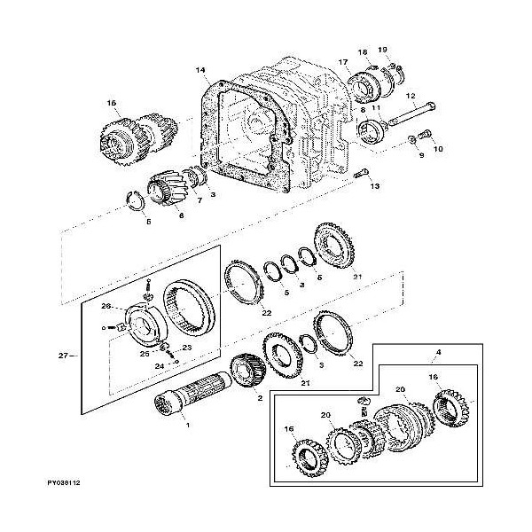 SKR9057 Synchronizator John Deere 6020, 6120, 6220, 6320, 6420, 6520, 6620 6130, 6230, 6330, 6430, 6530, 6630 6105R, 6115R, 6125