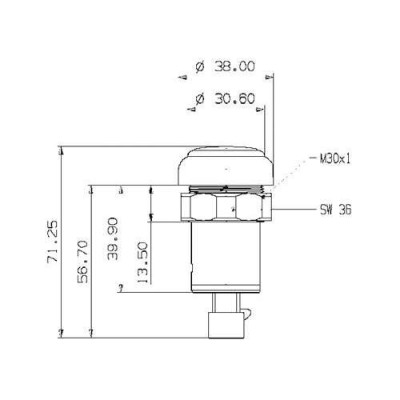 Przycisk Włącznik podnośnika Massey Ferguson 4284627M1 6445 , 6455 , 6460 , 6465, 6470 , 6475 , 6480 , 6485 , 6490 , 6495 , 6497