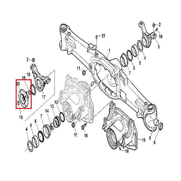 Flansza piasta wału napędowego wałka ataku John Deere 5620, 5720, 5820 5080R, 5080RN 5100R, 5100RN R209081