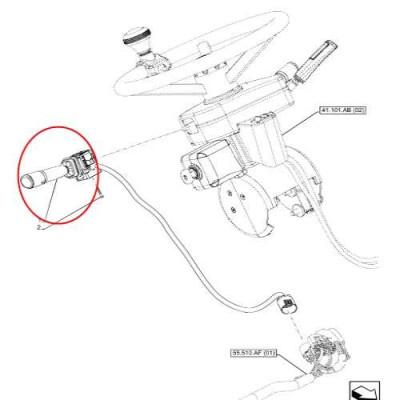 ELE51107 Przełącznik wycieraczek Case MXU Maxxum Puma New Holland Steyr CVT 84288425