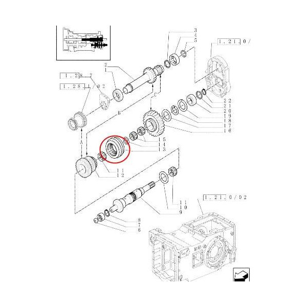 Synchronizator Case MXU Farmall 120U Maxxum 100 110 115 120 140 New Holland TS100A TS115A T5.95, 3291543 , 5196249