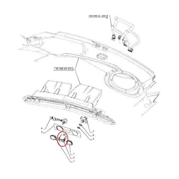 Włącznik klimatyzacji Case Maxxum Puma New Holland T6010 T6020 T6030 T6040 T6050 T6060 T6070 T6080 TSA 84203366