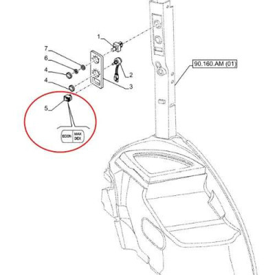 ELE51120 Przełącznik klimatyzacji Case Maxxum 110 115 120 125 130 140 Puma New Holland Steyr 84203365