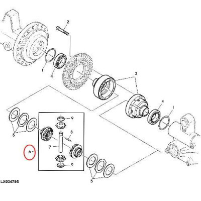 Differenzial Differenzialsatz John Deere AL174044 AL161282