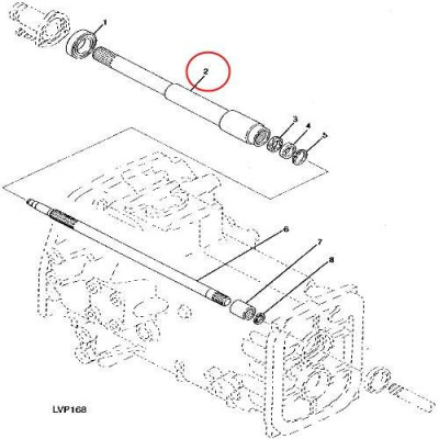 SKR7127 Wał zewnętrzny skrzyni John Deere RE72061 RE45900