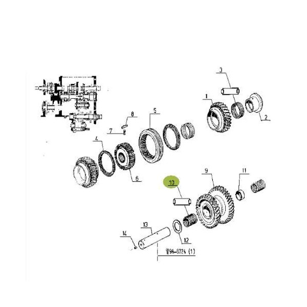 SKR7129 Łożysko igiełkwe skrzyni pośredniej  35x45x49mm 7700012777