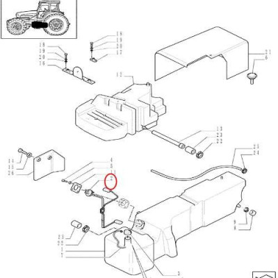 zujnik poziomu paliwa Case MXM175, MXM190 New Holland TM175, TM190 87341204