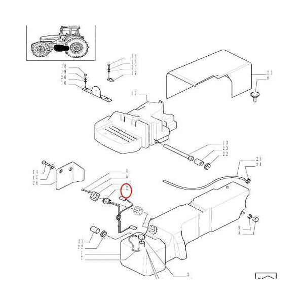 Pływak Case MXM190 MXM175 New Holland TM190 TM175 87341204