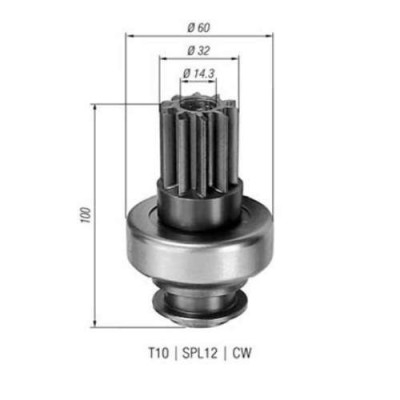 ELE2527 Bendix rozrusznika Z-10 Case 580G, 580K