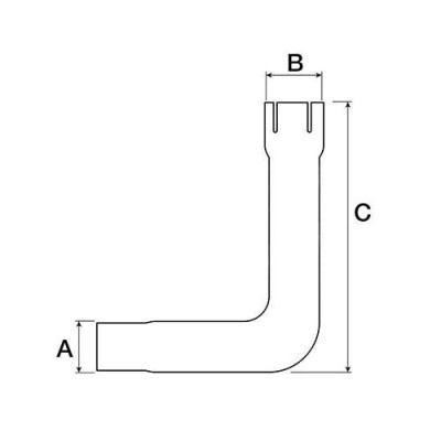 L150562 Kolanko tłumika rury wydechowej John Deere 6100 6200 6300 6400 6110 6210 6310 6410