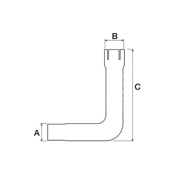 Kolanko tłumika wydechowego rura John Deere 6100 6200 6300 6400 6110 6210 6310 6410 L150562