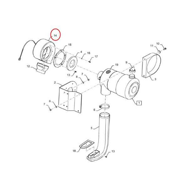 Dmuchawa wentylator Case MX210 MX215 MX220 MX230 MX240 MX255 MX270 MX285 Magnum New Holland T8 TG210 TG230 TG255 TG285 136503A1,