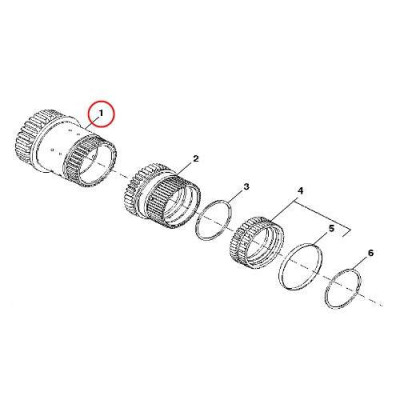 Wałek przekładni planetarnej John Deere  6100 6200 6300 6400 7200 7400 7600 7700 7800 6010 6110 6210 6310 6410 6510 6610 6810 69