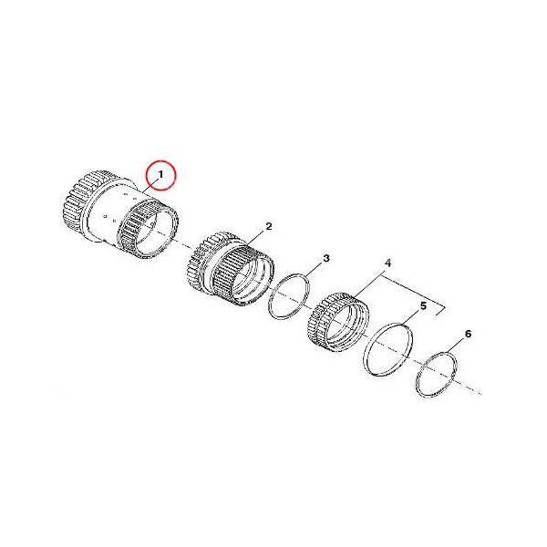 Wałek przekładni planetarnej John Deere  6100 6200 6300 6400 7200 7400 7600 7700 7800 6010 6110 6210 6310 6410 6510 6610 6810 69
