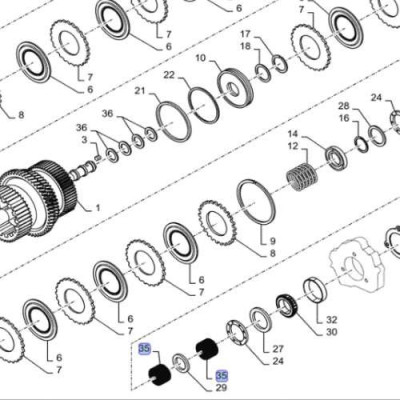 Łożysko igiełkowe kosza sprzęgłowego  Case
Maxxum 5120 5130 5140 5250   
MX135

McCormick
MC
MTX