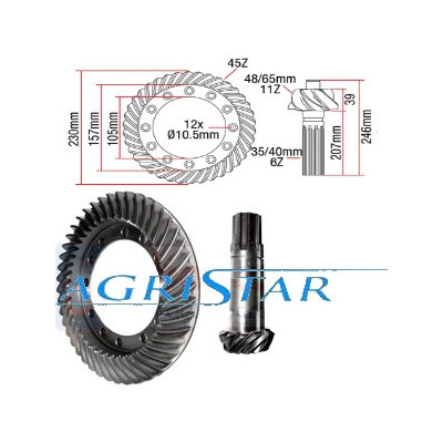 Wałek atakujący zębatka atak MASSEY FERGUSON 3070 3080 3090  3427161M91