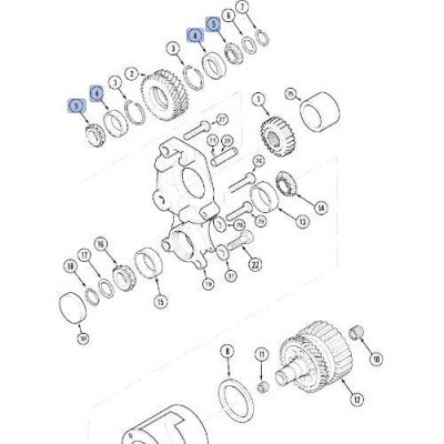 Łożysko skrzyni biegów A156625, 651817R1, 84128120, 87473732, 651879R1, 467214R91, 458937R11, 202519C1
