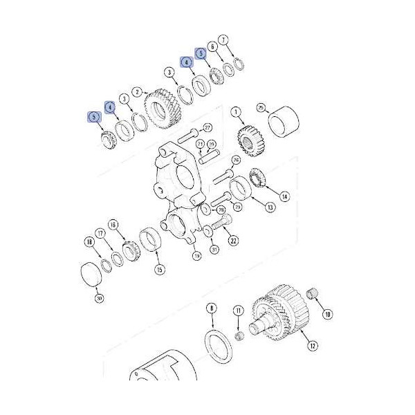 Łożysko skrzyni biegów A156625, 651817R1, 84128120, 87473732, 651879R1, 467214R91, 458937R11, 202519C1
